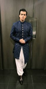 NEW---STYLISH SHERWANI DRESS WITH SEQUENCE EMBROIDERY WORK & MATCHING SHOE for PARTY-WEAR & WEDDING Dress @ 2022 - Product Image 2