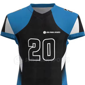 Uniforme de Fútbol Americano Personalizado de Último Diseño, Manga Corta, Transpirable, 100% Poliéster, Servicio OEM Disponible - Product Image 1
