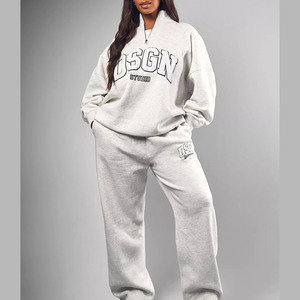 Nuevo chándal informal de invierno transpirable de secado rápido para mujer, sudadera personalizada con pantalones de chándal, conjunto de chándal - Product Image 4