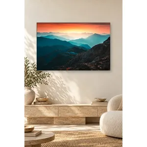 Impression sur toile de la chaîne de montagnes bleues Fida au crépuscule - Product Image 5