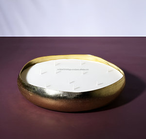 Best Sale Decorative Grainy Texture Gold Metal Urli - Product Image 4