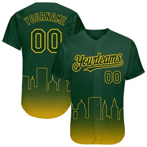 Camiseta de Béisbol Personalizada con Degradado Negro y Amarillo, Unisex, Manga Corta, Malla Transpirable, Impresión Sublimada, Nombre del Equipo, Número, Talla Grande - Product Image 5