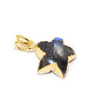 Conception délicate forme d'étoile Labradorite pierre 18k or plaqué pendentif bijoux pour femmes filles usine forme en gros inde