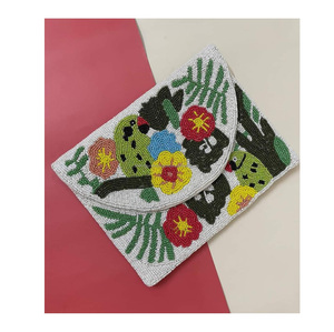 กระเป๋าผ้าแคนวาสสะพายข้างสไตล์โบฮีเมียนอินเดีย งานแฮนด์เมดสำหรับผู้หญิง แฟชั่นทันสมัย เหมาะสำหรับงานปาร์ตี้ช้อปปิ้งยามเย็น ขายส่ง - Product Image 1