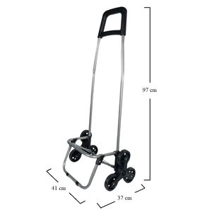 Carrello per la spesa a 6 ruote con capacità termica 41x37x97cm per scale impermeabili per il trasporto di generi alimentari - Product Image 2