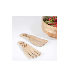 Cuchara de servidor de ensalada de mano de madera de la mejor calidad Utensilios de cocina Herramientas de ensalada hechas de madera al mejor precio al por mayor - Product Image 4