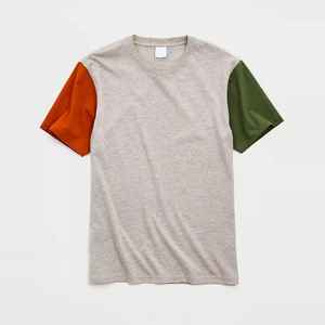 Décontracté 100% coton 210g Double fil couleur unie blanc hommes T-shirt 20 couleurs grande taille lâche manches courtes surdimensionné T-shirt ensembles - Product Image 2