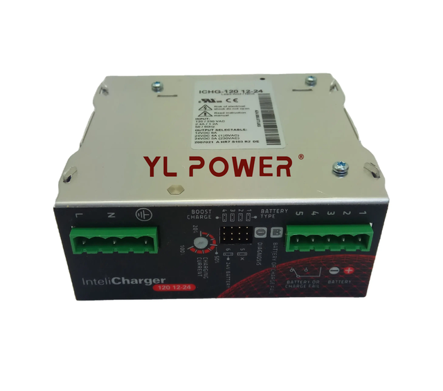 Generator Engine Battery Charger ICHG-120 12-24 Advanced Dual Voltage Battery Charger 12V/6A or 24V/5A with Charging Fail Relay