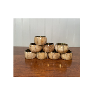 Rond de serviette en incrustation d'os et pièce design à bord rond en acier avec table de restaurants utilisent des objets décoratifs - Product Image 5