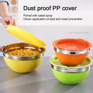 Juego de Tazones para Mezclar de Acero Inoxidable Ecológicos y Coloridos, con Fondo Antideslizante para Uso Doméstico, Tazones para Servir Ensaladas - Product Image 2