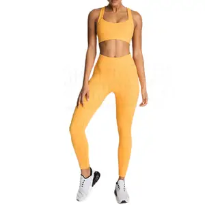 Low MOQ Custom Wear Yoga Set Para As Mulheres Moda Alta Qualidade Apertado Fitness Wear Mulheres Yoga Set