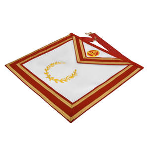 Masonic Regalia Apron With Hand Made Embroidery Regalia Bag Masonic Regalia Craft MM Apron Officer Collar - Product Image 2