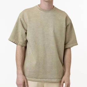 Fabricant OEM de t-shirts en coton lourd surdimensionnés pour hommes, épaules tombantes, broderie, streetwear, prix d'usine - Product Image 4