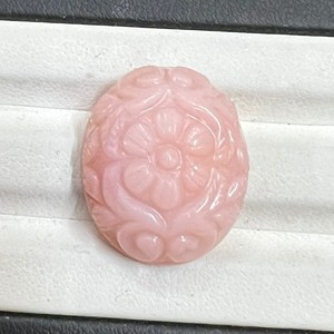 Belle rose opale sculptée pierre précieuse naturelle ovale coupe moghol Art sculpture à la main ovale bijoux en vrac changement de couleur ZAHARA GEMS bricolage - Product Image 1