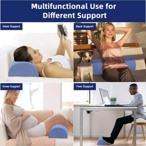 IRIS Multi-Position Semi Roll Half Moon <b>Pillow</b> Model HMB-002 Custom Size for Lumbar <b>Knee</b> Ankle & Foot Comfort - Product Image 4