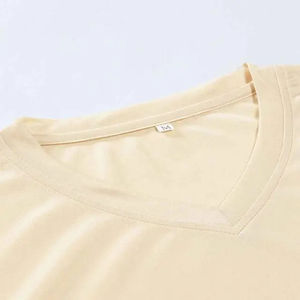 Nouvelle mode homme automne hiver col rond manches courtes 100% coton premium couleur unie polaire de base pour affaires - Product Image 5