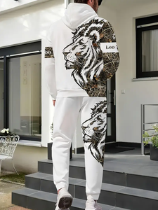 Trajes Deportivos de Felpa de Algodón Estampados para Hombre al por Mayor, Talla Grande, Casuales, para Fitness, Personalizables - Product Image 4