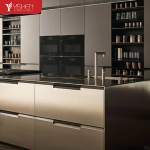 Biệt thự hiện đại Thiết kế thép không gỉ Nhà bếp đảo nhà hàng nhà bếp thiết bị đồ dùng nhà bếp với tủ ngoài trời - Product Image 4