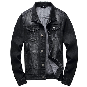 Veste en jean d'hiver pour homme, impression de logo personnalisée, vente en gros, streetwear décontracté, manteaux en jean tendance, jeans imperméables, veste de moto - Product Image 1