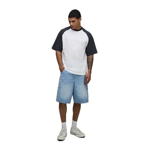 No MOQ High Quality Summer T-Shirts Men Reglan Sleeves Plus Size Loose Fit T-Shirt <b>Down</b> Shoulder 100% Knitted Fabric Blank - Product Image 5