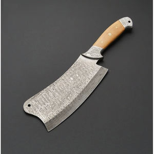 Vente en gros Couperet de chef de cuisine professionnel en acier damas fait à la main, couteau de haute qualité, manche en bois, conception ambidextre - Product Image 6