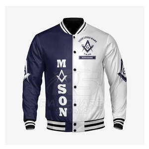 Chaqueta Letterman Masónica Personalizada con Logotipo Masónico Bordado para Hombre, Chaqueta Letterman de Francmasonería Personalizada - Product Image 2