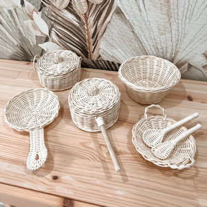 Eco-friendly Rattan <b>Cooking</b> <b>Kids</b> <b>Set</b> <b>Cooking</b> Utensils <b>Sets</b> Made by Vietnamese Artisans Wholesale Nice Price - Product Image 2