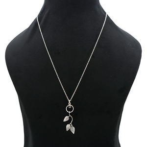 Textured Leafy Plain <b>925</b> Sterling <b>Silver</b> <b>Necklace</b> With Most Amazing Handcrafted Best Seller 2024 - Product Image 2