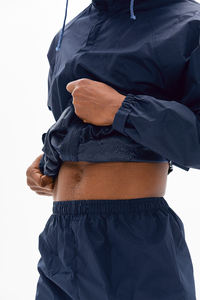 Sweat-shirt en nylon décontracté pour hommes avec logo personnalisé OEM 2 pièces noir vêtements de sport survêtement maternité ensemble de survêtement décontracté hiver - Product Image 5