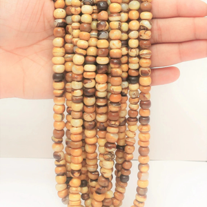 Magnifiques perles d'opale jaune moutarde lisses en forme de rondelle, 7-9 mm, opale jaune moutarde, perles simples, qualité AAA, bijoux - Product Image 2