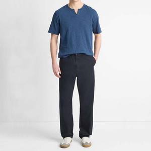 Nouveaux designs OEM douane pantalons décontractés bouton fermeture éclair pantalon extensible ceinture élastique pantalons pour hommes, droit, à rayures incurvées - Product Image 5