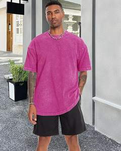Mens Fashion Short Sleeve <b>Tshirts</b> Workout Oversize Pullover Solid Color Casual Tees - Product Image 2