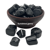 Vente en gros de pierres roulées en tourmaline noire naturelle, cristal de guérison poli, sculptures Feng Shui pour la décoration de la maison et la voiture