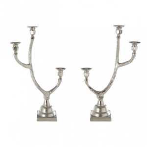 Fantaisie nouvelle couleur argent avec métal et métal fer cristal décoration nouveau concepteur fantaisie dernière décoration bougeoir - Product Image 2