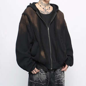 Nuevo diseño Spray Dirty Wash Sun Fade Pullover Hoodies Alta calidad personalizado desgastado bordado Regular Fit 100% algodón - Product Image 1