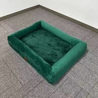 Lit pour chien rectangulaire, écologique, luxueux, imperméable, en peluche ultra-douce, amovible et lavable, en gros