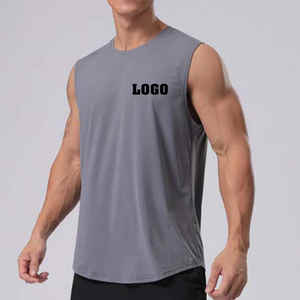 High Quality Custom Men's Premium Ribbed Tank Top Breathable Knitted Casual Style Printed Tank Top - Product Image 1