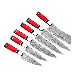 Full Tang Damascus Steel Kitchen <b>Knife</b> Set with Multi Layer Blades for Home and Restaurant Cooking - Product Image 3