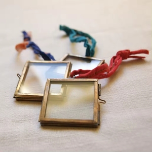 Golden Finished Brass & Glass Kiko <b>Frame</b> square Shape Hanging Double Sided Picture <b>Frame</b> for Living Room Wall Decor - Product Image 6