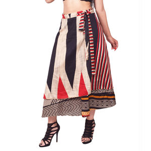Saree Long Wrap Around Jupe Soie Sari Maxi Longueur Jupe Portefeuille Pour Les Femmes - Product Image 2