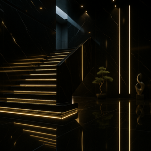 Dessus de vanité et plancher modernes de la meilleure qualité de quartz de noyau noir épaisseur de 20mm/30mm - Product Image 2