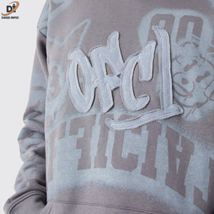 Sweat à capuche ample 100% coton de haute qualité pour hommes, poids lourd 350 GSM, sweats à capuche surdimensionnés respirants, vente en gros - Product Image 4