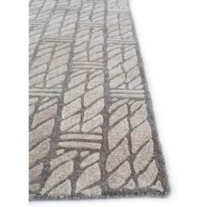 พรมขนสัตว์ทอมือลายเรขาคณิตสีเบจและสีน้ำตาลคลาสสิก รุ่น Tahn-23 สำหรับห้องนั่งเล่น ห้องโถง ทางเดิน ทอแบบแบน หนา 10 มม. - Product Image 4