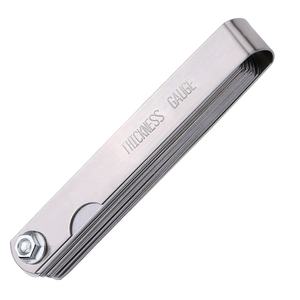 ROKTOOLS मूंछ गेज मोटाई गेज 32 पत्तियां 0.04mm-0.88mm मीट्रिक शासक स्टील प्रकार मीटर - Product Image 3