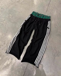 Pantalon de survêtement décontracté pour homme, léger, avec double bande latérale à la taille, jambe large, lavage foncé, pantalon de jogging pour le style urbain - Product Image 3