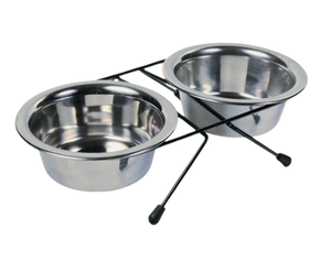 Bols pour animaux de compagnie en métal de qualité alimentaire en acier inoxydable de taille personnalisée avec support en métal et en bois Mangeoires pour animaux de compagnie pour chats chiens Mangeoires pour animaux de compagnie - Product Image 5