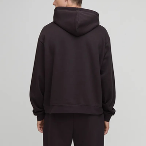 เสื้อฮู้ดดี้โอเวอร์ไซส์สั่งทำขายส่ง ผ้าฝ้าย 100% คุณภาพสูง สีพื้น พิมพ์โลโก้ตามสั่ง สไตล์ฮิปฮอป สำหรับฤดูใบไม้ร่วง - Product Image 3