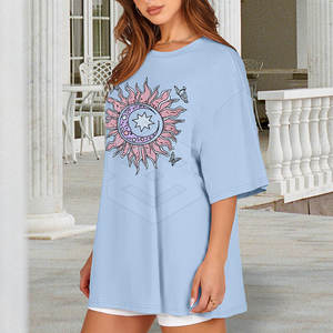 Camiseta Holgada de Verano para Mujer, Informal, con Logotipo Personalizado, Ecológica, de Alta Calidad, Venta de Fábrica - Product Image 3