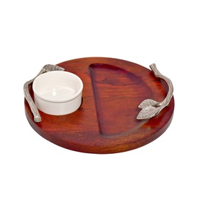 Elegante Tazón de Madera Resistente con Asa Metálica y Acabado en Polvo - Uso en Restaurantes, Hecho a Mano, Clásico, Elegante, Precio Bajo - Product Image 3