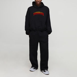 Recién llegado 2025 100% chándal de algodón para hombre Ropa informal jersey con capucha y pantalón Conjunto personalizado DTF logotipo impreso chándales para hombre - Product Image 6